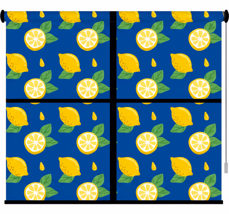 Küchenfenster rollo handgezeichnete zitronenfliesen - TenStickers