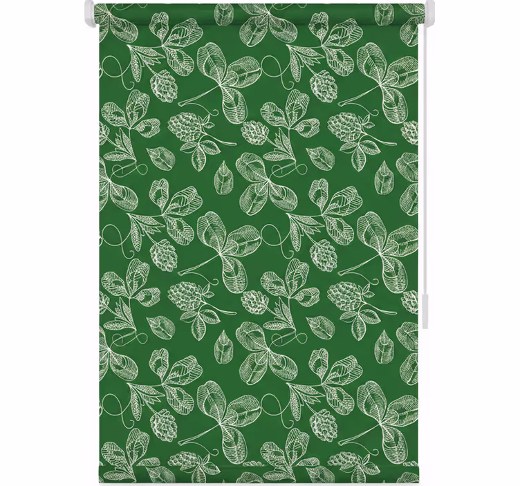 Küchenfenster rollo mit grünem magnolienzweig-muster - TenStickers