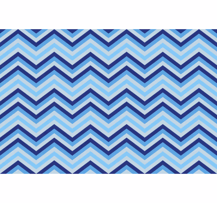 Rollo fenster blau mit chevron-muster in blau-tönen - TenStickers