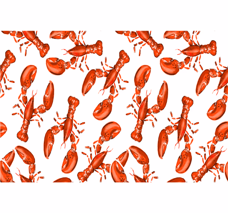 Rollo fenster rot und rote hummer - TenStickers