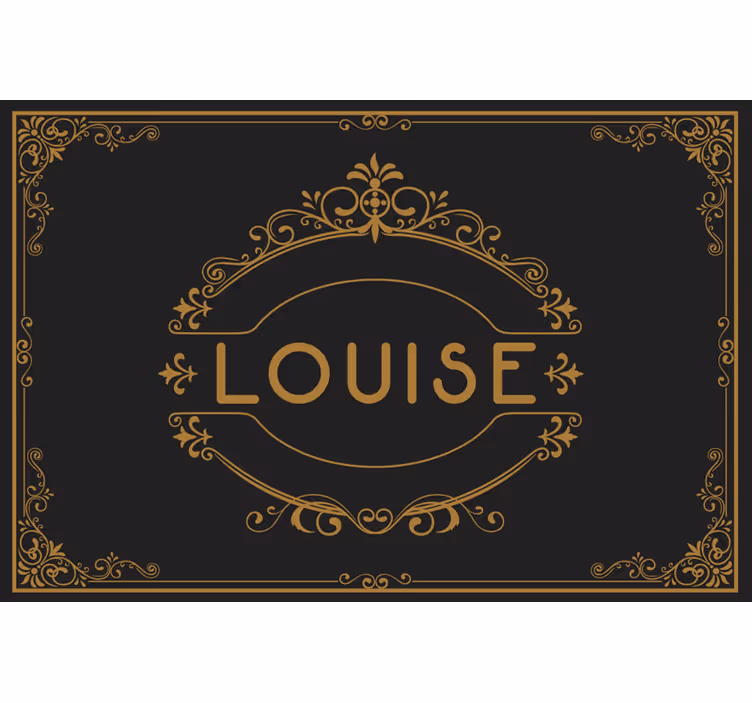Rollo fenster schwarz ornamental mit namen anpassbar - TenStickers