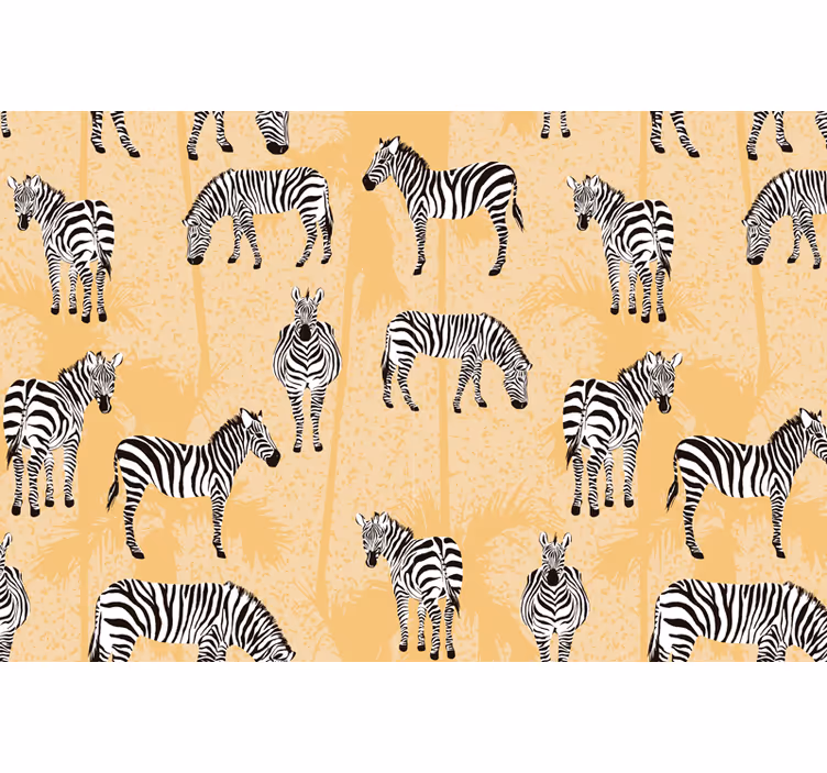 Rollo fenster beige zebra und palmen - TenStickers