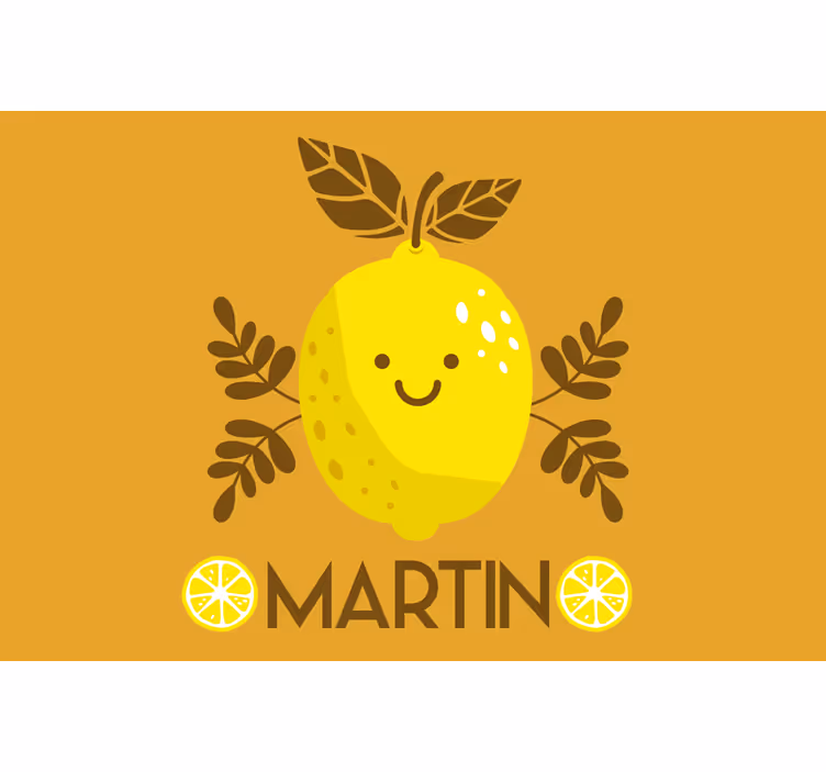 Rollo fenster beige smiling lemons personalisiert - TenStickers
