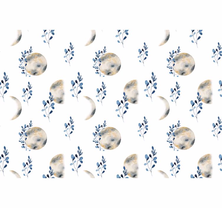 Rollo fenster schwarz mit mondphasen druck - TenStickers