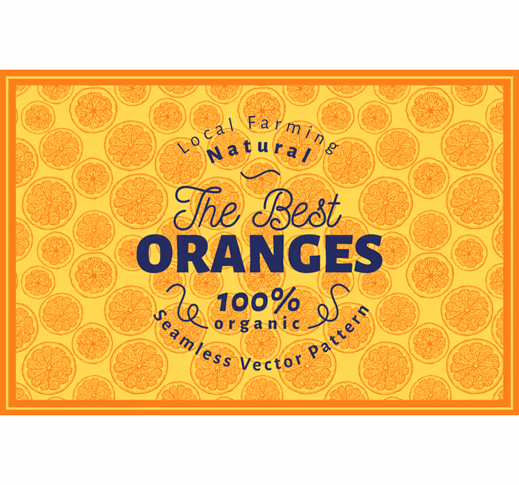 Rollo fenster orange mantel mit handgezeichnetem muster - TenStickers