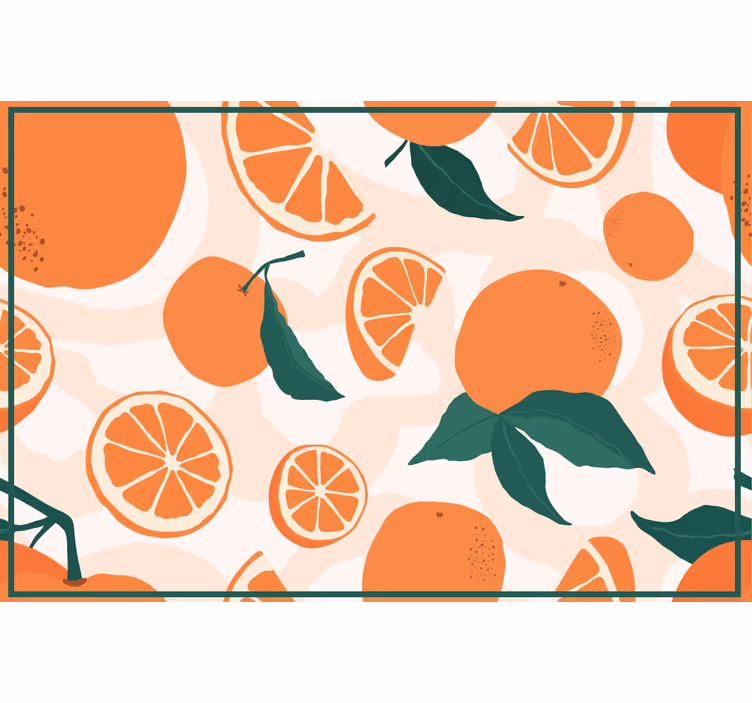 Rollo fenster orange stücke von mandarinen - TenStickers