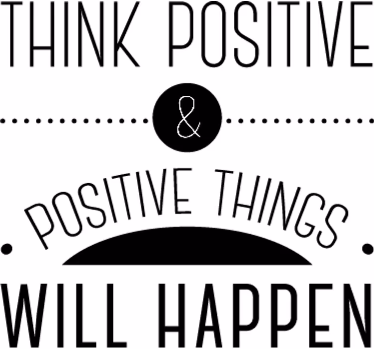 Rollo fenster home office motiv think positive - TenStickers