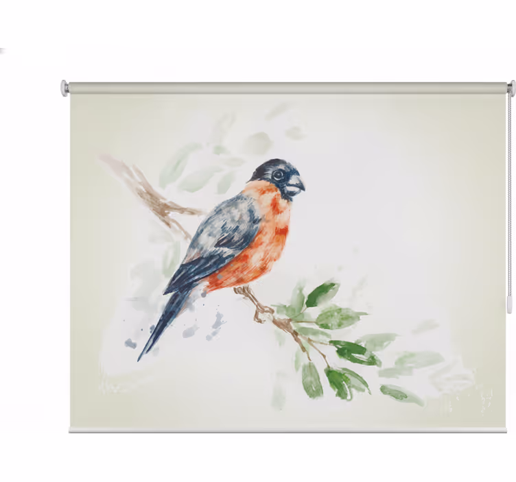 Rollo wohnzimmer pastellfarben vogel auf ast - TenStickers