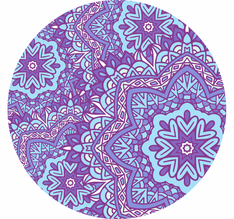 Rollo fenster schlafzimmer in blau und lila mandala - TenStickers
