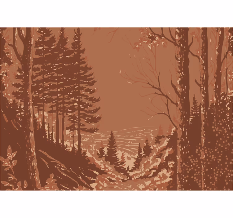 Rollo wohnzimmer im abstrakten naturdesign - TenStickers