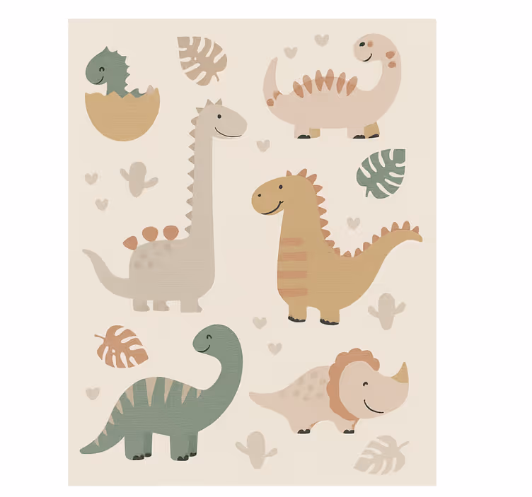 Rollo fenster kinderzimmer im beigen jurassic design - TenStickers