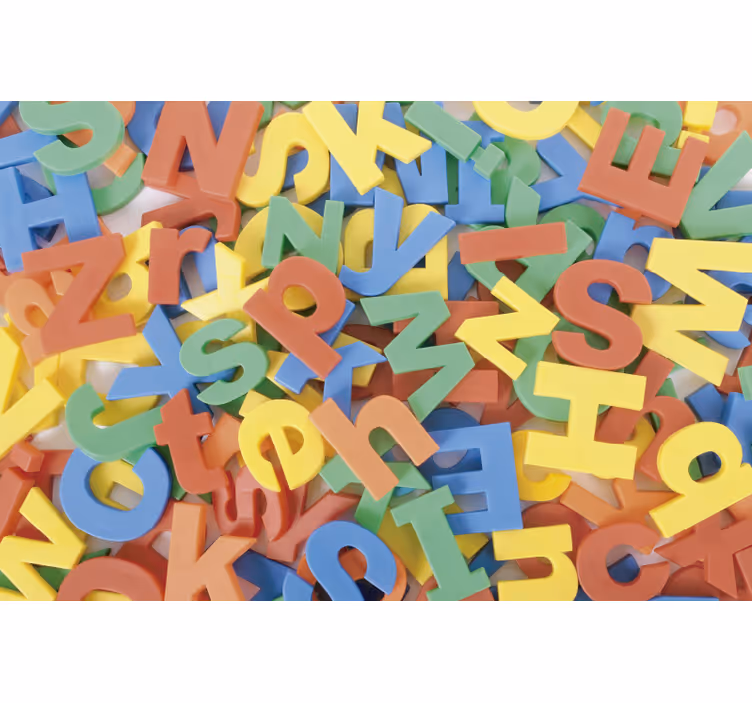 Rollo fenster kinderzimmer bunte buchstaben spielmatte - TenStickers