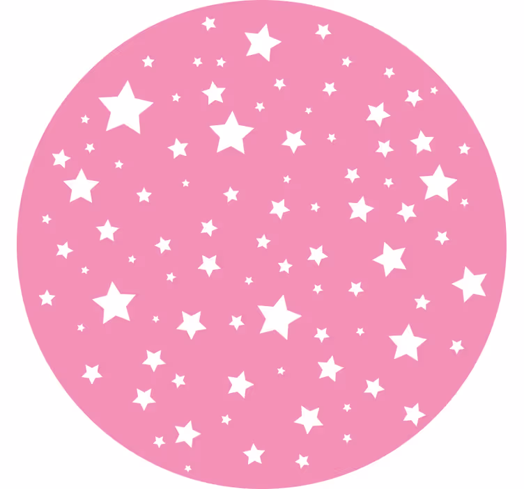 Rollo fenster kinderzimmer pink sterne rund - TenStickers