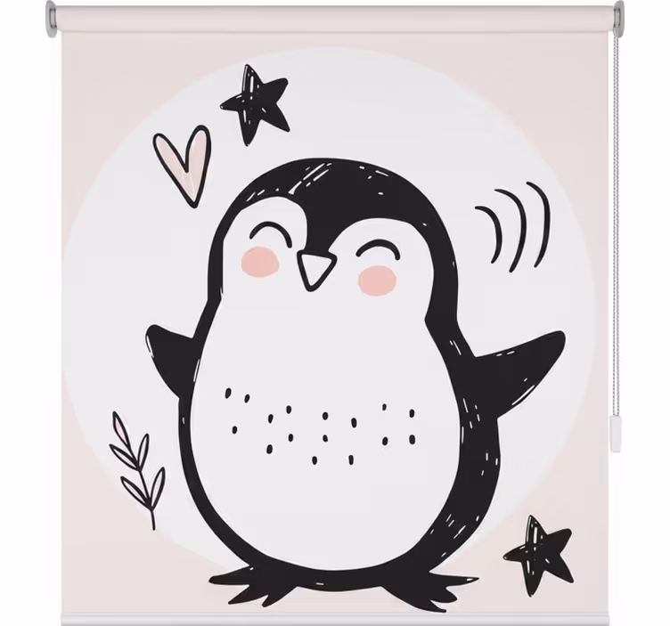 Rollo fenster kinderzimmer mit niedlichem pinguin-design - TenStickers