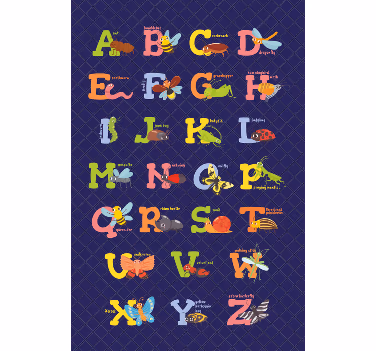 Rollo fenster kinderzimmer abc auf englisch - TenStickers