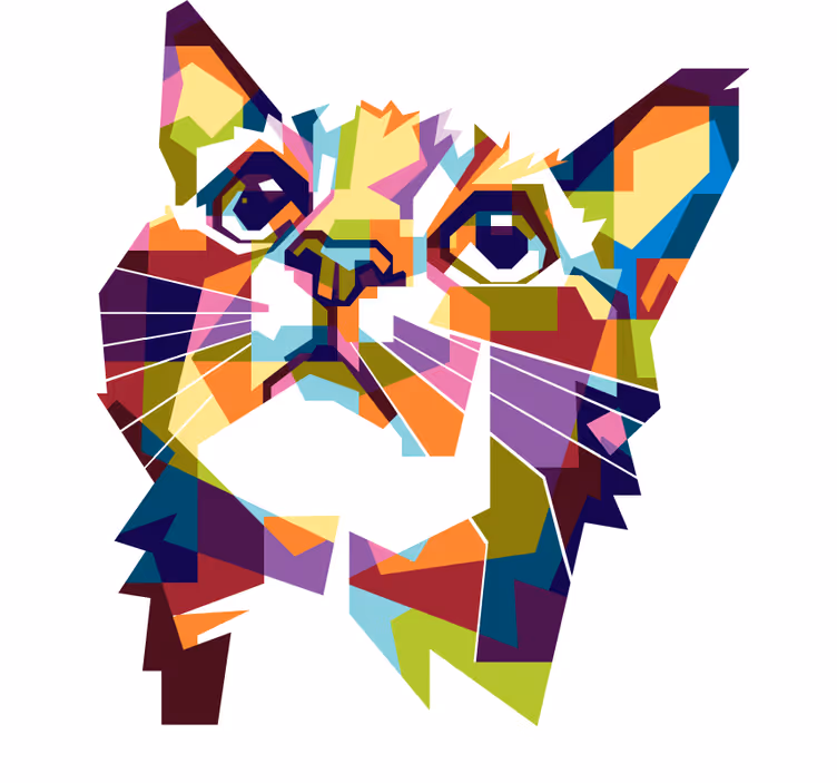 Rollo fenster jugendzimmer bunte katzenmotive - TenStickers