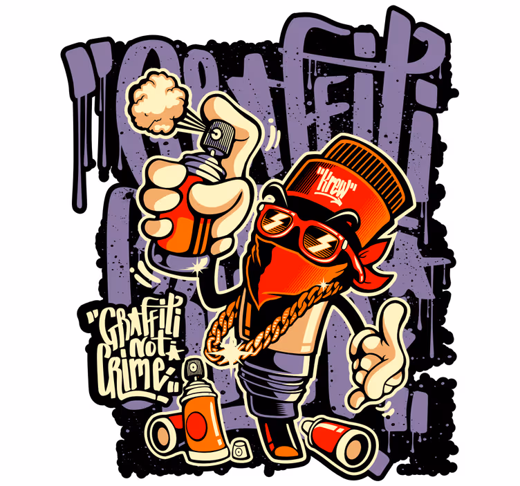 Rollo fenster jugendzimmer graffiti street art - TenStickers