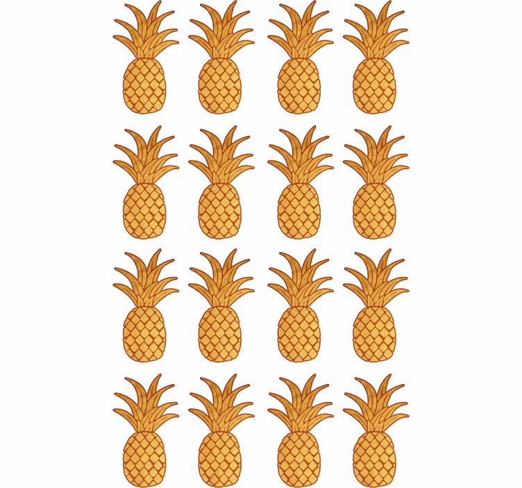 Rollo fenster jugendzimmer patrón goldene ananas - TenStickers