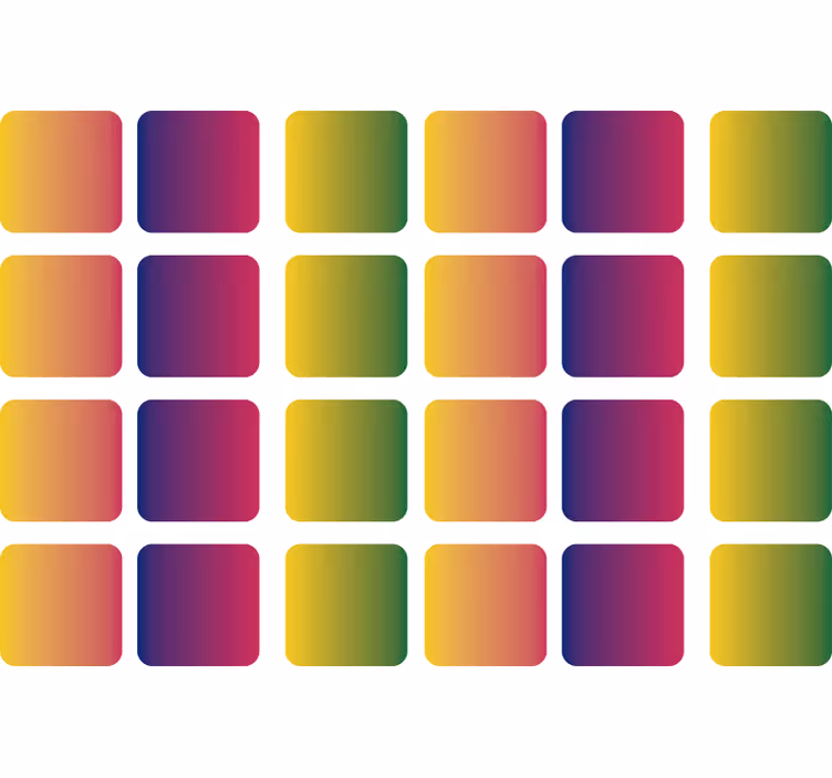 Rollo fenster jugendzimmer regenbogenquadrat muster - TenStickers