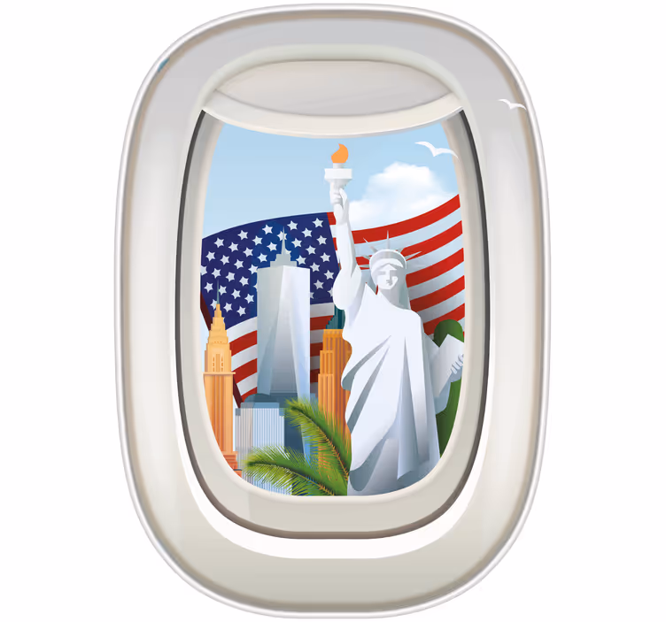 Rollo fenster jugendzimmer amerika aus dem flugzeugfenster - TenStickers