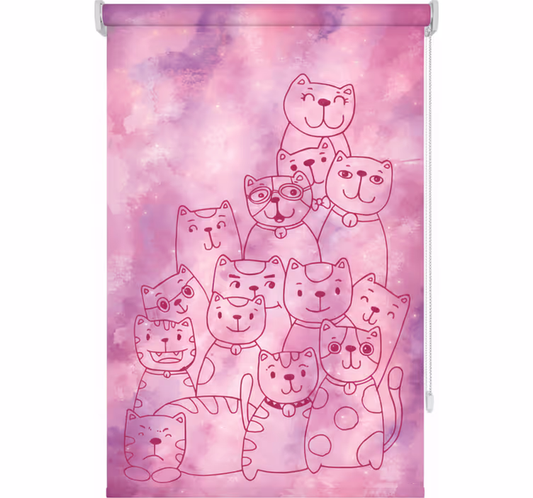 Rollo fenster jugendzimmer galaxie miau - TenStickers