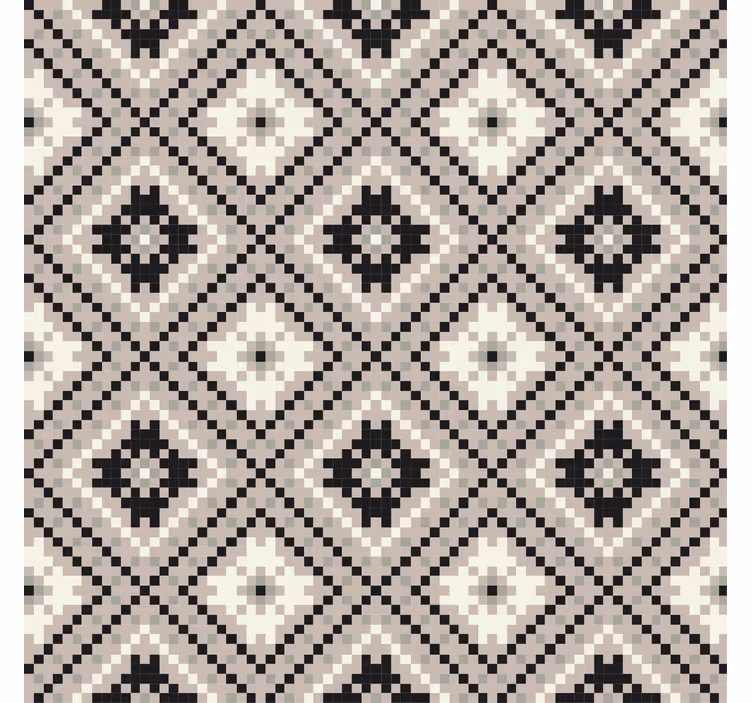 Rollo fenster beige im beigen rautenmuster nordisch - TenStickers