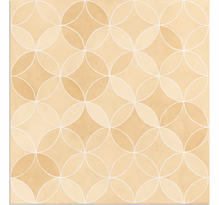 Rollo fenster beige geometrische Überlappende kreise - TenStickers