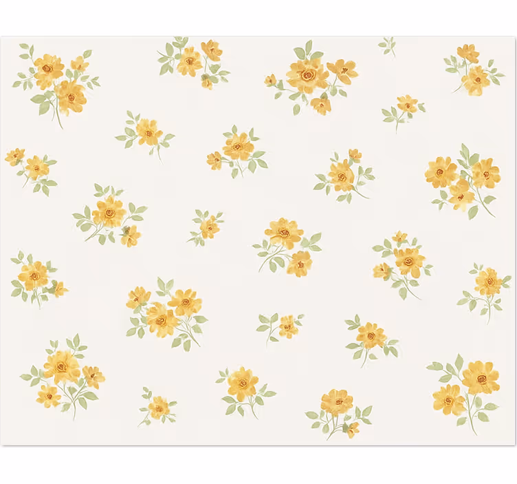 Rollo fenster weiß zarte chintzblumen - TenStickers