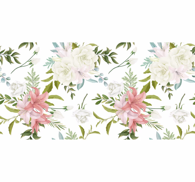 Rollo fenster blumen im minimalistisch realistischen garten - TenStickers