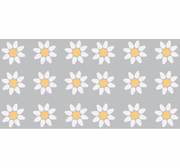Rollo fenster blumen mit gänseblümchenmuster - TenStickers