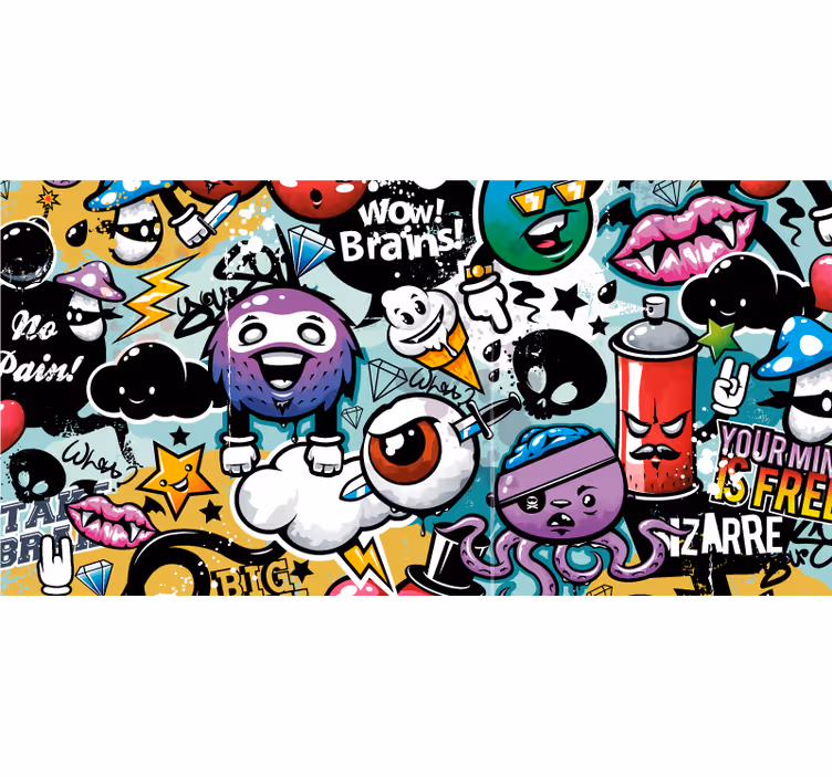 Rollo fenster gamer mit graffiti-design - TenStickers