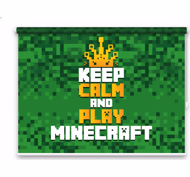 Rollo fenster gamer bleib ruhig und spiel minecraft - TenStickers