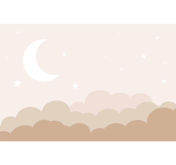 Rollo fenster baby wolken mit sternen - TenStickers