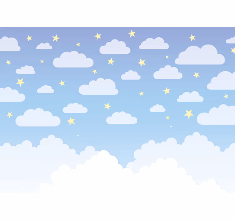 Rollo fenster baby wolken und sterne - TenStickers