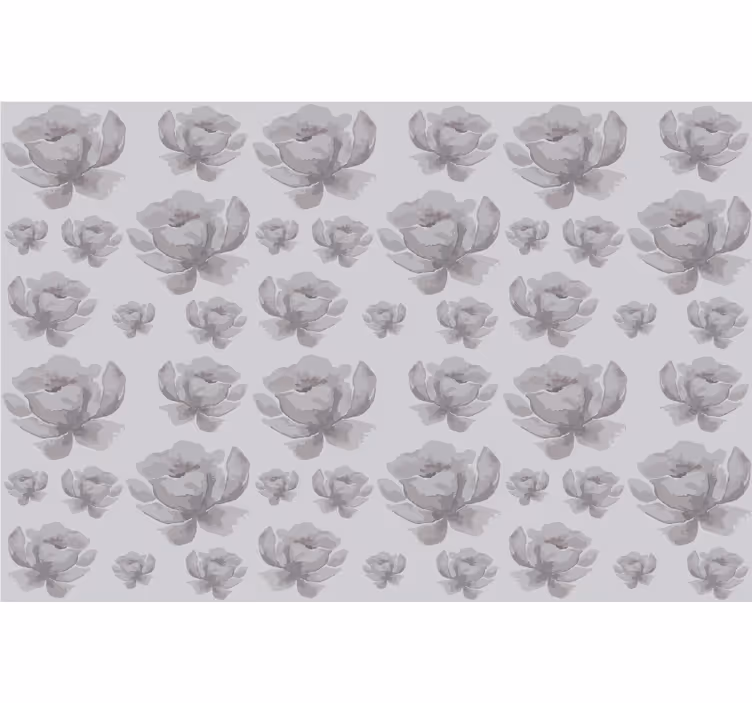 Rollo fenster grau mit floralem muster 80er jahre - TenStickers