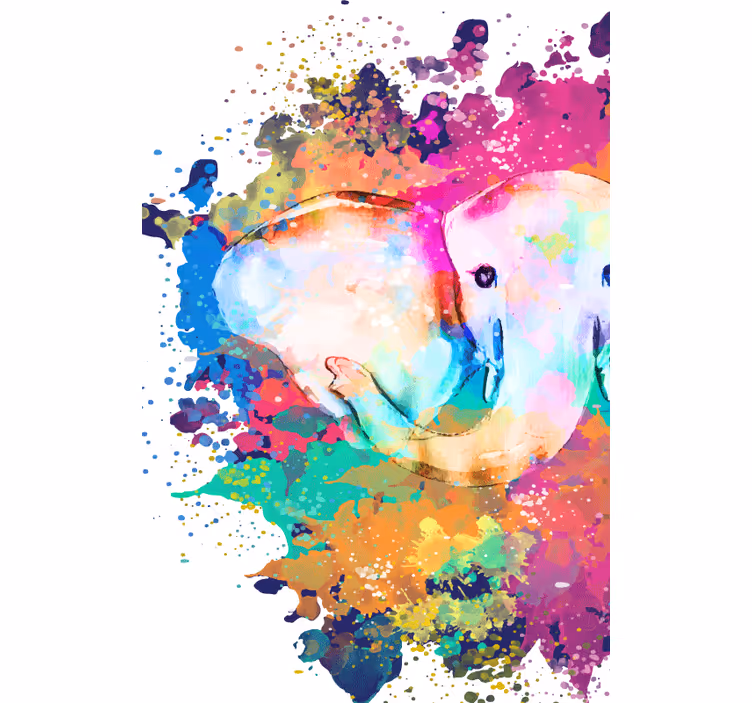 Rollo fenster badezimmer bunter elefant - TenStickers