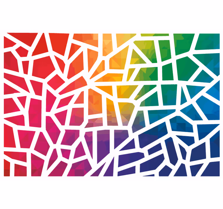 Rollo fenster home office in buntem mosaik - TenStickers