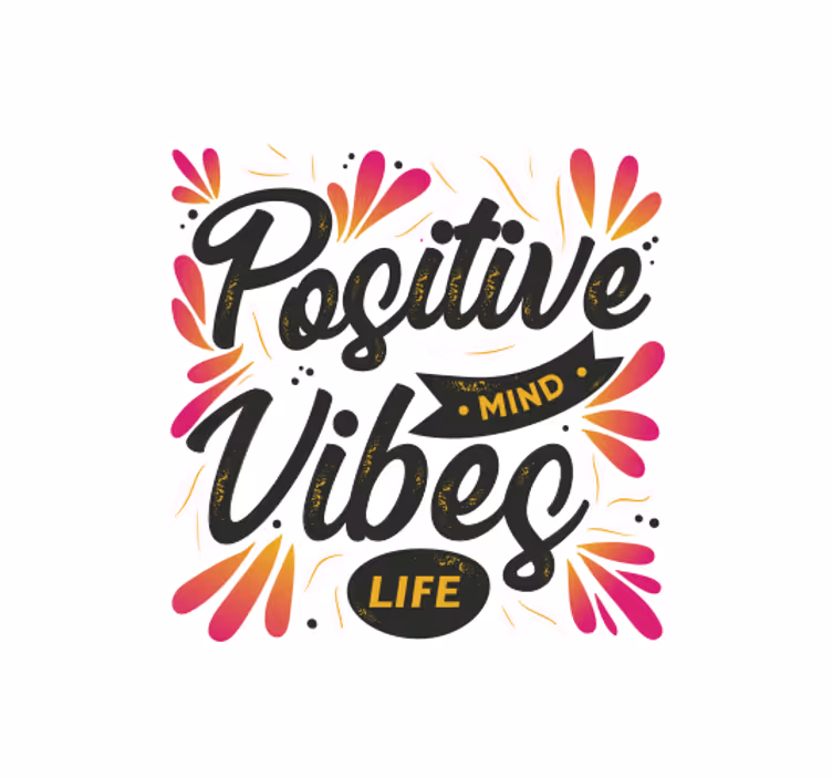 Rollo fenster home office positive gedanken positive vibes - TenStickers