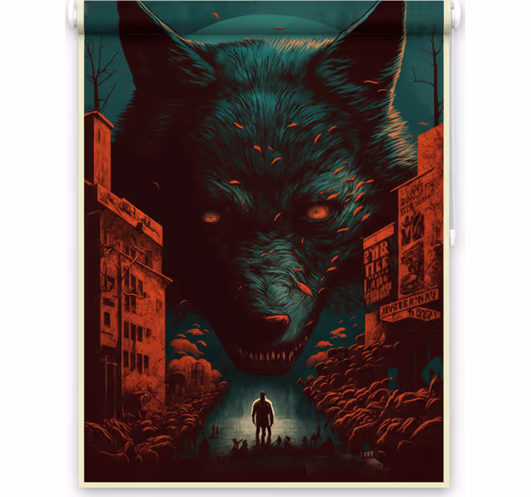 Rollo fenster jugendzimmer wolf film poster - TenStickers