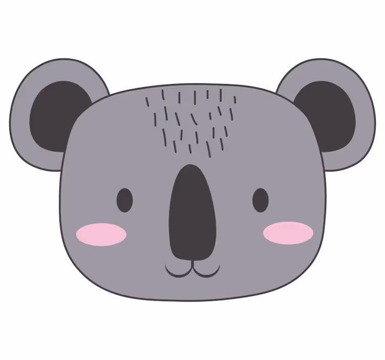 Rollo fenster spaß koala gesicht vinyl teppich - TenStickers