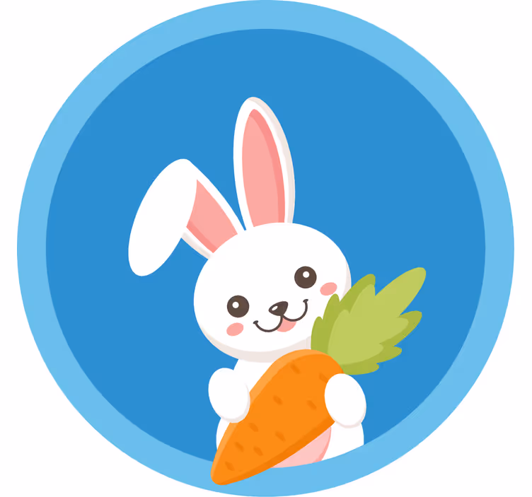 Rollo fenster spaß hase mit einem ohr oben - TenStickers