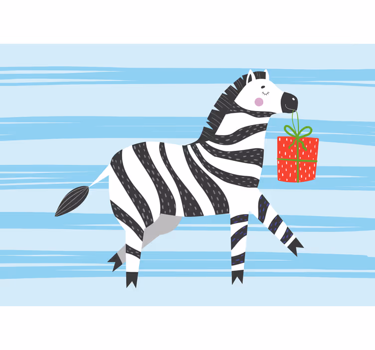 Rollo fenster spaß zebra zum geburtstag - TenStickers