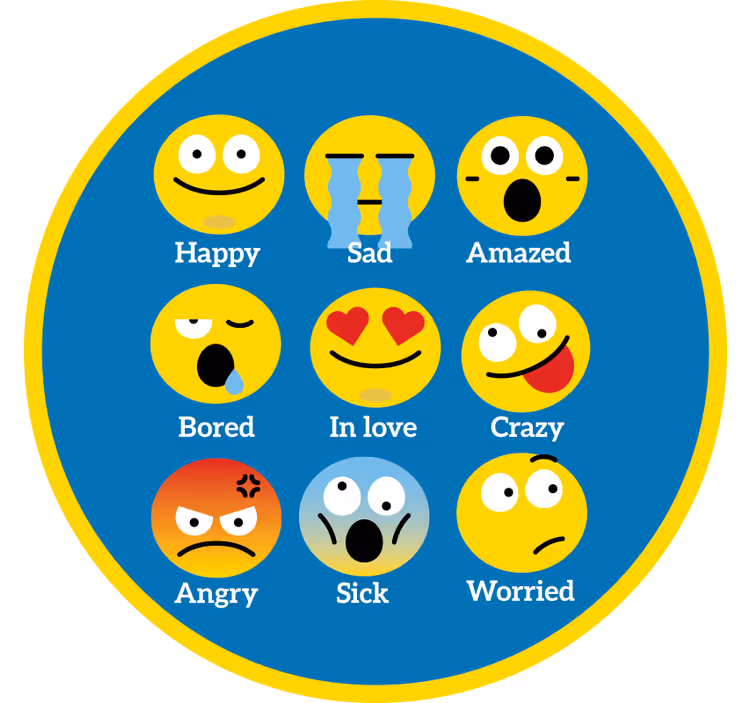 Rollo fenster spaß emotionsteppich - TenStickers