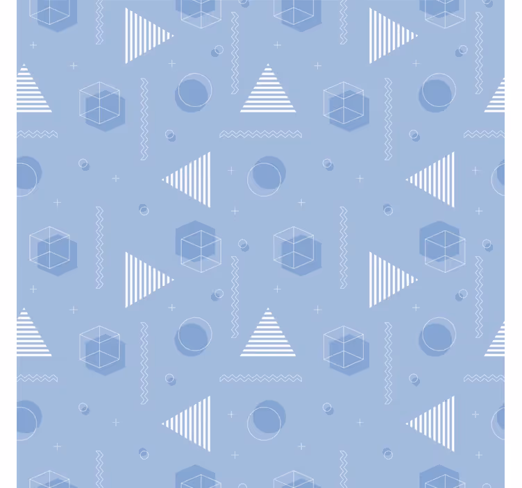 Rollo fenster jugendzimmer geometrisch blau - TenStickers