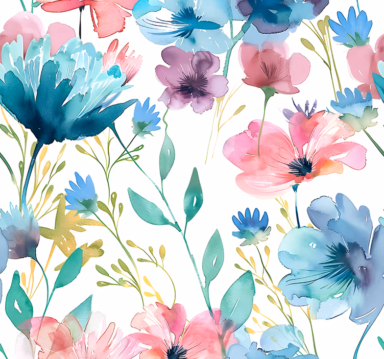 Rollo fenster blumen mit wiesenblumen im sommer - TenStickers