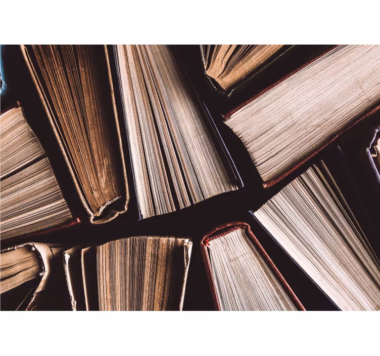Rollo fenster rustikal für gebundene bücher - TenStickers