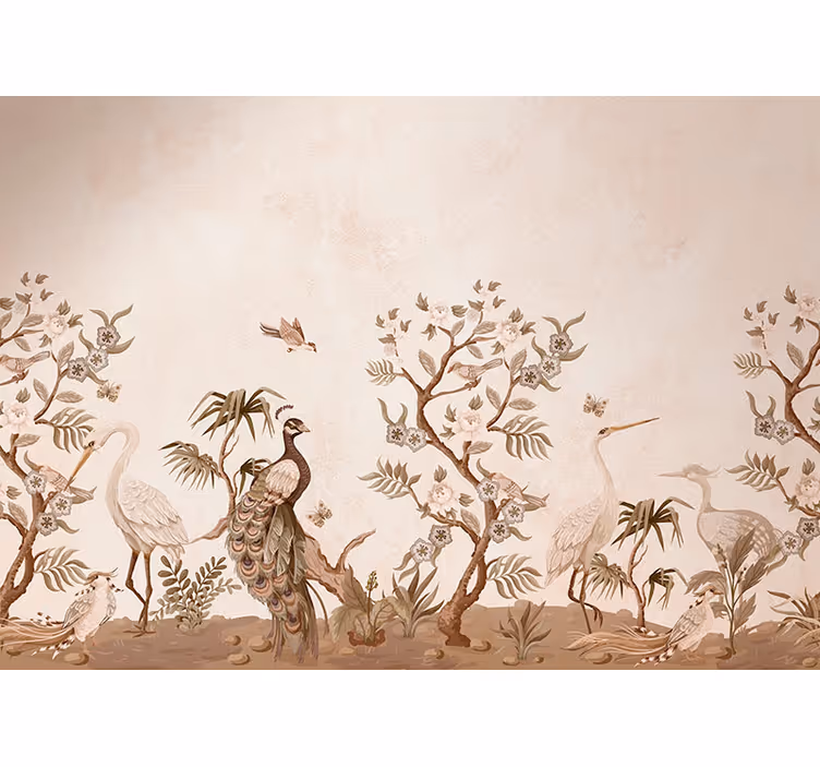 Rollo fenster rustikal mit vintage flora - TenStickers