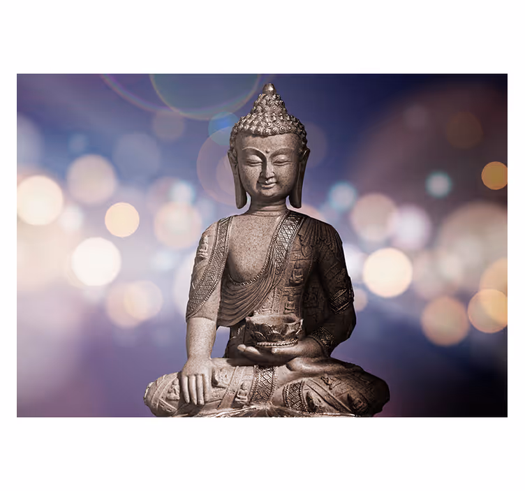 Rollo fenster zen mit amethyst buddha tapete - TenStickers