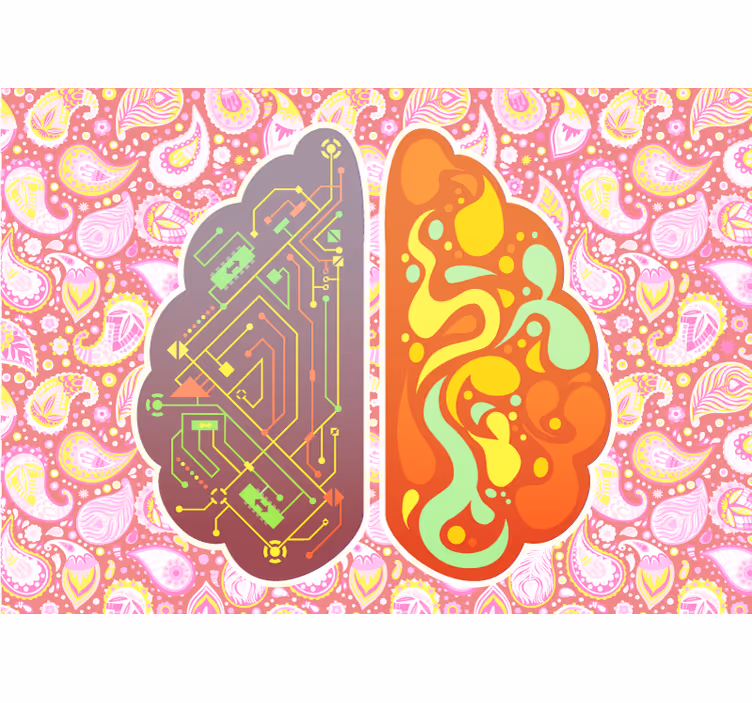 Rollo fenster zen mit paisley-muster gehirn - TenStickers