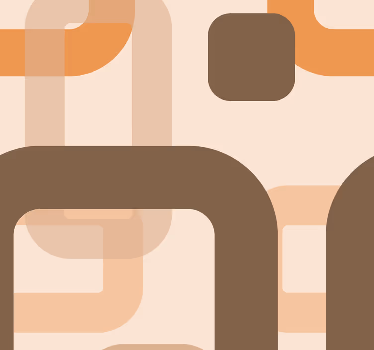 Rollo fenster braun mit 70er jahre retro-muster - TenStickers